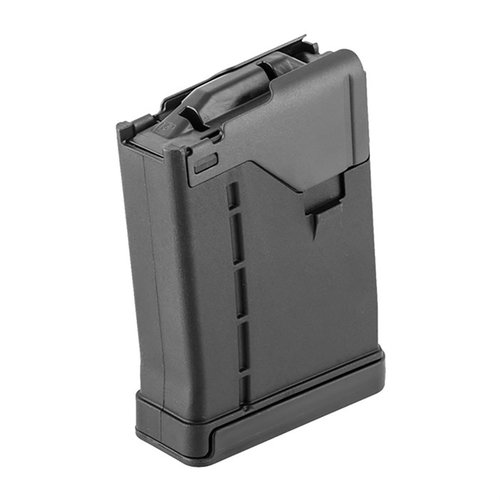The L5AWM GEN 2 10RD magazine combines steel reliability with polymer durability, featuring advanced design for military and competition use, compatible with various systems.