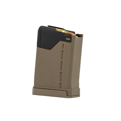 The L5AWM GEN 2 10RD magazine offers steel reliability with polymer durability, featuring a precision design, anti-tilt follower, and compatibility with various firearms.