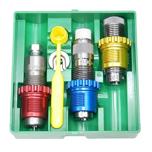 The Lee Precision .300 AAC Breech Lock 3-Die Set offers easy die identification with Smart Lock bushings, plus essential dies for full length sizing, seating, and crimping.