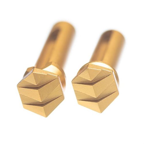 Upgrade your AR-15 with Tyrant CNC's enhanced takedown pins, featuring a chamfered radius for tool-free installation, lightweight 7075 aluminum, and stylish anodized finishes.
