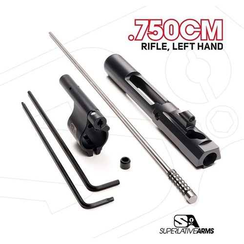 Enhance your AR-15 with the Superlative Arms Adjustable Piston System for cleaner operation, reduced recoil, and improved durability, featuring a clamp-on .750