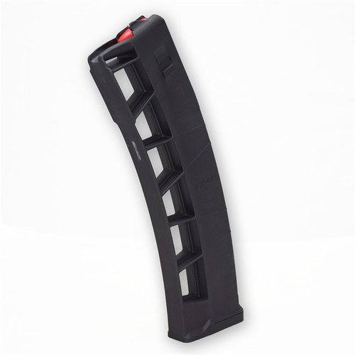 The MEAN ExoMag 9mm Luger magazine allows easy caliber changes, fits standard AR lowers, and features last round bolt-hold open, all in a reliable design.