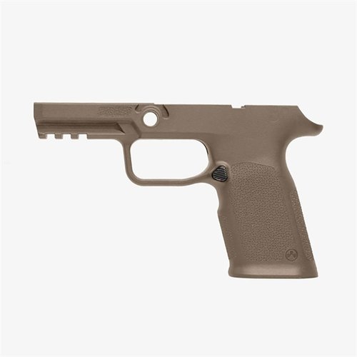 Enhance your SIG P320 with the Magpul EHG SG9 grip frame featuring ergonomic design, flared magazine well, TSP texturing, and a reversible magazine release.