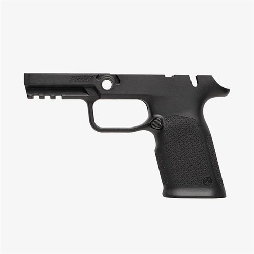 Enhance your SIG P320 with the Magpul EHG SG9 grip frame featuring ergonomic design, flared magazine well, Picatinny rail, and reversible magazine release.