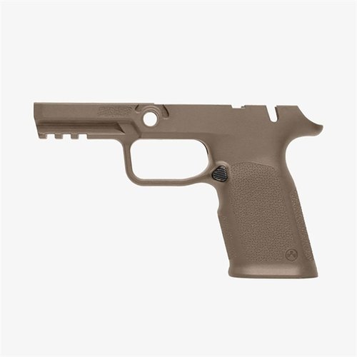 Enhance your SIG P320 with the Magpul EHG SG9 grip frame featuring ergonomic design, flared magazine well, Picatinny rail, and reversible magazine release.