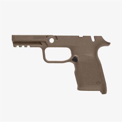 Upgrade your SIG P320 with the Magpul EHG SG9 grip frame featuring a manual safety, ergonomic design, flared magazine well, and a Picatinny rail.