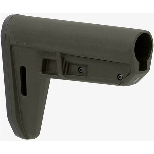 The lightweight MOE TR Carbine Stock features a toolless installation, ambidextrous LOP adjustments, and customizable sling attachment options for enhanced versatility.