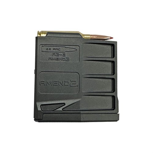 The Amend2 MOD-3 AICS 6.5 PRC magazine features a rugged design, anti-tilt follower, and is compatible with SAAMI spec cartridges, all while being lightweight.