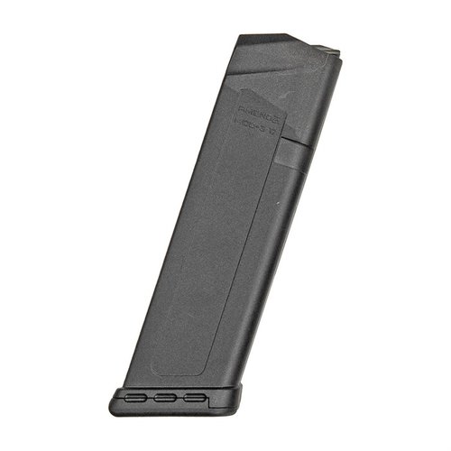 The Amend2 MOD-3 A2-17 9MM Luger magazine offers 17 rounds of reliable, impact-resistant polymer construction, featuring a heavy-duty spring for durability.
