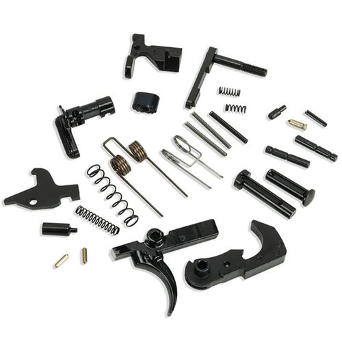 KAK Industry's AR-15 Lower Parts Kit offers mil-spec components for reliable assembly, allowing customization with your preferred grip and trigger guard.