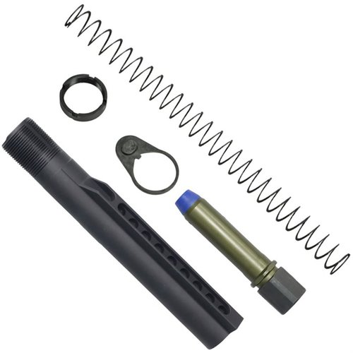 The K-SPEC AR-15 A5-Length Heavy Buffer Tube Kit offers enhanced recoil absorption, reduced muzzle rise, and includes a durable A5 buffer tube and flatwire spring.