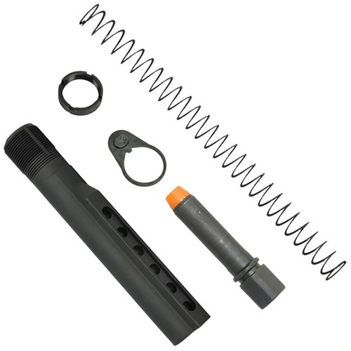 The K-SPEC AR-15 PCC Carbine Buffer Tube Kit features advanced recoil absorption, minimizes muzzle rise, and includes all essential components for smooth operation.