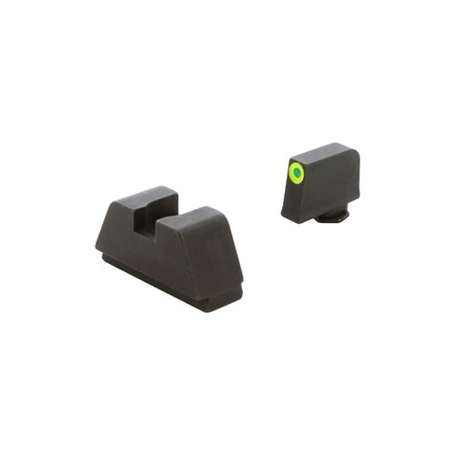Optimize your Glock® with Ameriglo's XL Tall Tritium Sight Set for precise co-witnessing with red dot optics, ensuring reliable back-up visibility.