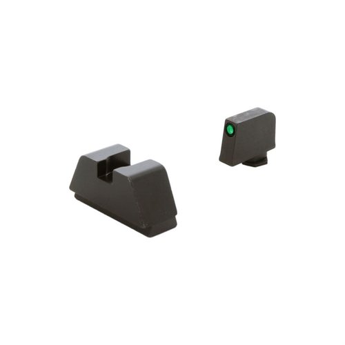 The AMERIGLO XL Tall Tritium Sight Set offers precise co-witnessing for Glock MOS models, enhancing accuracy with elevated sights for red dot optics.