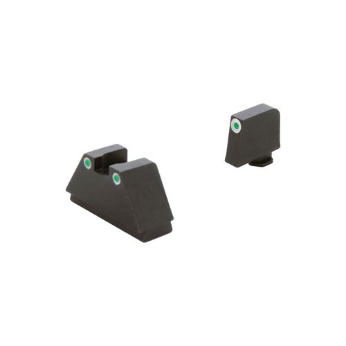 Elevate your shooting accuracy with AMERIGLO's 3XL Tritium Sights, optimized for Glock MOS models, ensuring reliable co-witness with red dot optics.