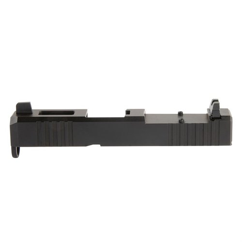 Enhance your Glock® with Brownells Tall Serrated Sight Sets, featuring matte black finish, U-Notch rear cut, and various heights for optimal red dot alignment.