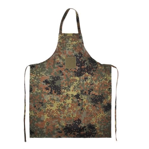 The Brownells Long Canvas Apron features durable all-cotton construction, double-stitched seams, four pockets, and an adjustable neck strap for maximum protection.