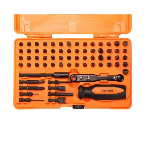 The Lyman Master Gunsmith Tool Kit offers 68 high-quality, precision tools for efficient firearm maintenance, repair, and enhancement, all in a portable package.
