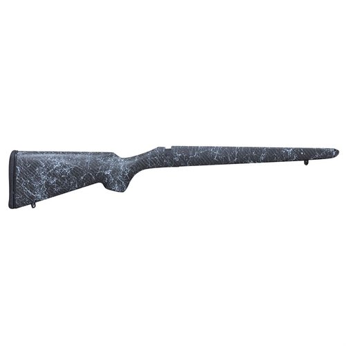 The HOWA M1500 SUPERLITE CARBON FIBER STOCK offers unmatched strength-to-weight ratio, a unique sponged pattern, and a comfortable SOFT TOUCH finish for optimal performance.