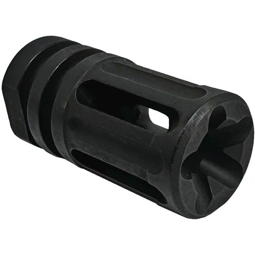 Upgrade your AR-15 with the PentaComp 5.56 NATO Muzzle Device, offering stylish performance as a flash hider and compensator, precision machined for durability.