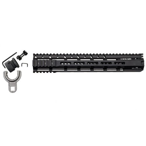 The RAIDER-M 13" handguard offers a rigid free-float design, multiple Pic rail and MLOK interfaces, and secure equipment ports for versatile mounting.