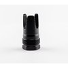 The FHD Flash Hider features a durable black nitride finish, is compatible with Atlas systems, and ensures a tight seal for optimal performance.