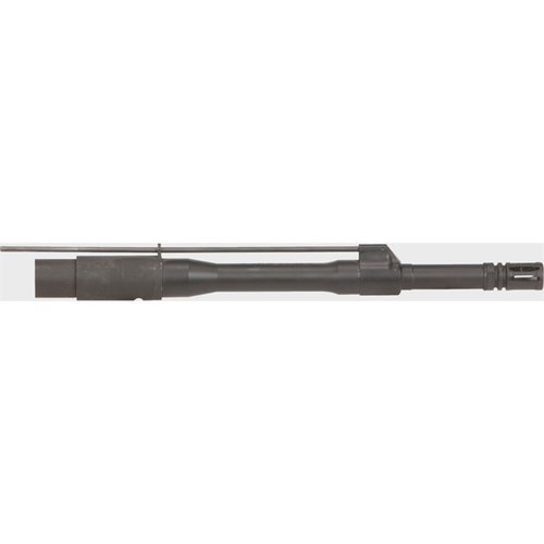 The LMT MWS 7.62X51 NATO 13.5" barrel features chrome lining, a 1:10" RH twist, and includes a low profile gas block and A2 flash hider for enhanced performance.
