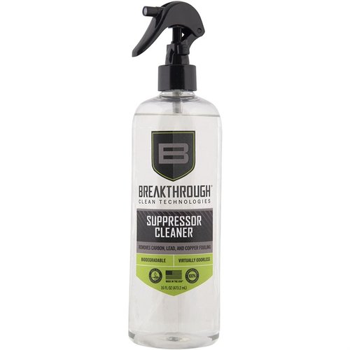 Breakthrough Clean Suppressor Cleaner is a safe, water-based solution that effectively removes carbon and lead deposits while preventing rust and corrosion.