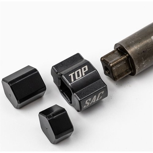 The SAC Model 6 Wrench Head for Howa 1500 ensures precise torque application, protects your action, and is made of durable 4140 Alloy Steel with a black nitride finish.