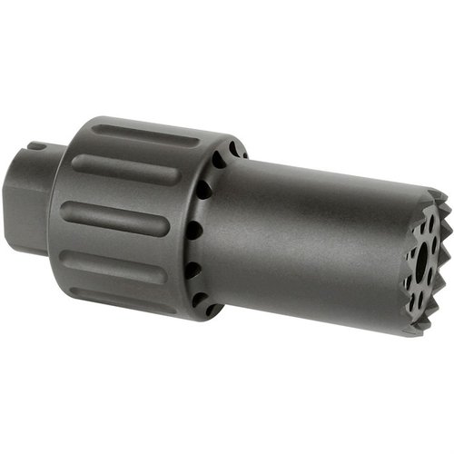 The ALPHA BLAST DIVERTER directs muzzle blast forward, reduces shooter discomfort, and is made from durable 6061 aluminum with a steel endcap for reliability.