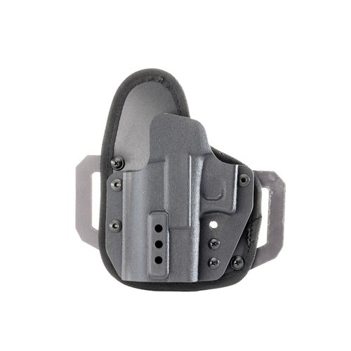 The OMNICARRY Multi-Fit OWB Holster offers universal fit for over 300 handguns, superior retention, adjustable plate, and a comfortable foam & mesh backer.