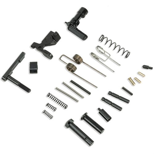 Complete your AR-15 lower receiver build with this Basic Build Kit, featuring all essential Mil-spec components for reliable performance and easy assembly.