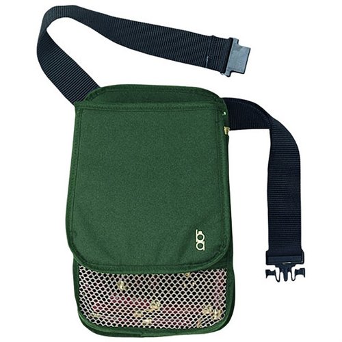 The BOB ALLEN Classic Series Combo Shell Pouch features durable, water-resistant nylon, dual compartments for shotgun shells, and an adjustable web belt for comfort.