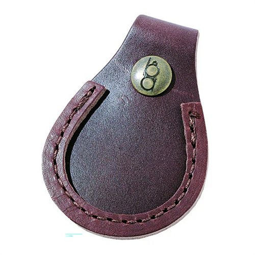 Enhance your shooting experience with the BOB ALLEN GUN TOE REST, featuring durable brown leather, a secure tab & snap for easy lace fitting.