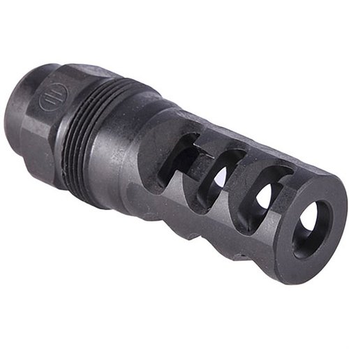Enhance your shooting with the PWS FRC 3-port compensator, offering superior recoil management, effective flash suppression, and compatibility with suppressors.