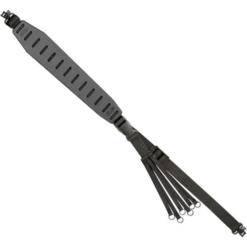 The Quake Claw 2.0 Game Hauler Sling features a rubberized strap and buckle attachment, allowing you to carry your gun and harvest hands-free through any terrain.