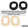 Upgrade your headset with Noisefighters Sightlines Gel Ear Pads, featuring a patented relief cut for glasses, superior noise isolation, and a secure adhesive fit.