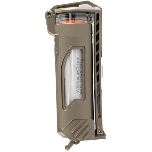 Keep your 21700 and Streamlight SL-B50 batteries safe and accessible with the waterproof, slim CellVault-21, featuring a secure latch and shock-absorbing foam.