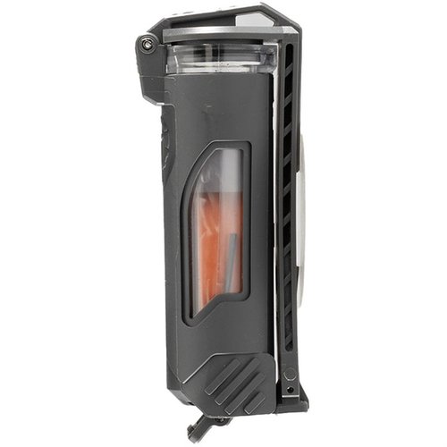 The CellVault-21 securely stores a 21700 or SL-B50 battery, featuring a waterproof design, slim profile, and easy MOLLE attachment for tactical readiness.