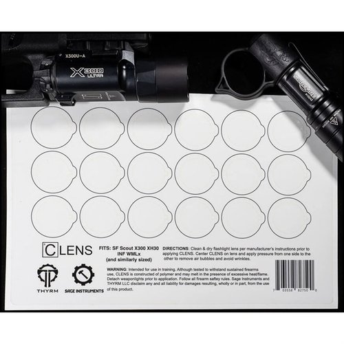 Protect your flashlight and weapon light lenses with CLENS Protectors; easy to apply, remove, and clean for optimal brightness during shooting sessions.