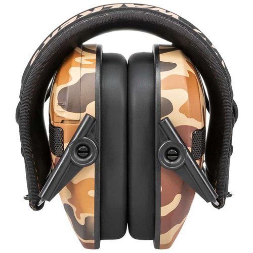 The Walkers Razor Slim Electronic Muffs offer compact, foldable design, 23 dB sound reduction, Sound Activated Compression, and enhanced comfort for shooters.