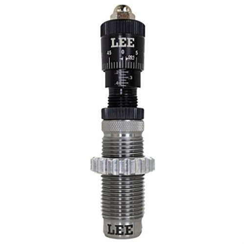 Transform your Lee Crimp die with this adapter for precise bullet seating and crimping in one step, perfect for limited station presses like Pro 1000 or Dillon.