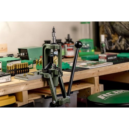 The RCBS Rock Chucker Supreme Press in O.D. Green offers unmatched strength, versatility, and a spacious 4.25