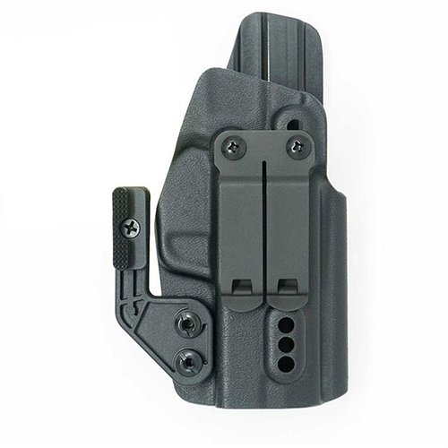 The GBRS Group X PRIORITY 1 IWB Holster for SIG P365 XMACRO offers adjustable retention, discreet carry clip, and compatibility with optics for optimal concealment.