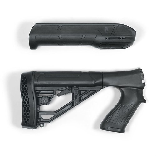 Upgrade your Remington 870 with the EX Performance Adjustable Stock & Forend, featuring durable polymer, adjustable length-of-pull, and a concealed picatinny rail.