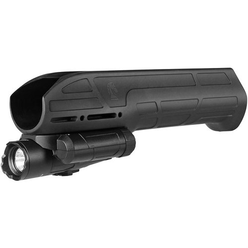 Upgrade your Mossberg 500/590/88 with the EX Performance Tactical Light Forend, featuring a 300-lumen light, ambidextrous controls, and a removable picatinny rail.