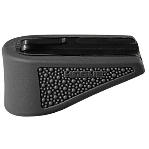 Enhance your Glock 43 with Hogue's OverMolded Grip Extension Pad, offering a secure grip, easy installation, and protection during quick reloads.