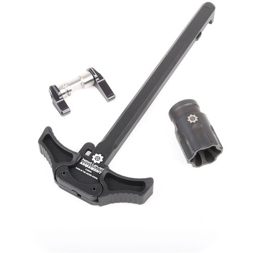 Upgrade your AR-15 with the NLX Performance Kit 1, featuring an ambidextrous charging handle, safety selector, and linear compensator for enhanced performance.
