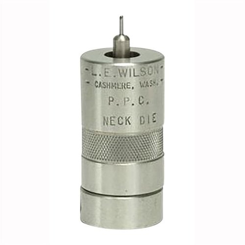 Achieve precise neck sizing control with L.E. Wilson's Stainless Neck Sizing Die, featuring interchangeable bushings for improved concentricity and brass longevity.
