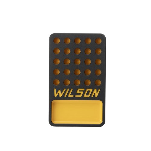 The L.E. Wilson 25-Round Reloading Tray features a low-profile design, integrated bullet cup, and durable HDPE plastic, ensuring efficient case prep and easy access.